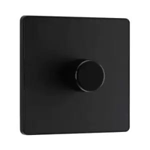 Image of BG Evolve Matt Black Trailing Edge LED 200W Single Dimmer Switch 2-Way Push On/Off - PCDMB81B