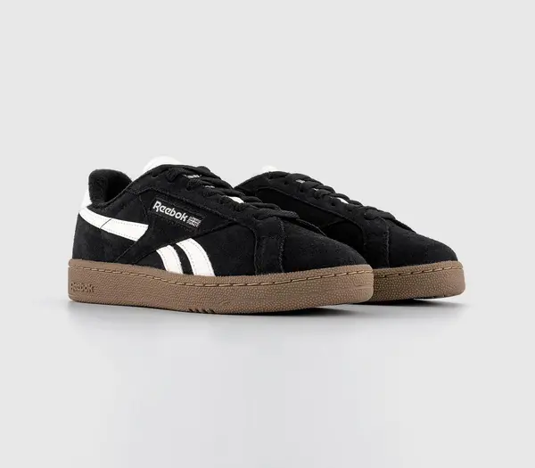 Image of Reebok Womens Club C Grounds Core Black Chalk Gum, 10
