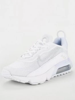 image of Nike Air Max 2090 Childrens Trainer, White/Grey, Size 10