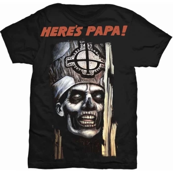 Image of Ghost - Here's Papa Unisex Large T-Shirt - Black