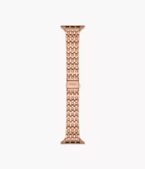 Image of Fossil Women 38/40mm Rose Gold-Tone Stainless Steel Band for Apple Watch