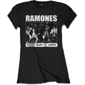 Image of Ramones - CBGB 1978 Womens Large T-Shirt - Black