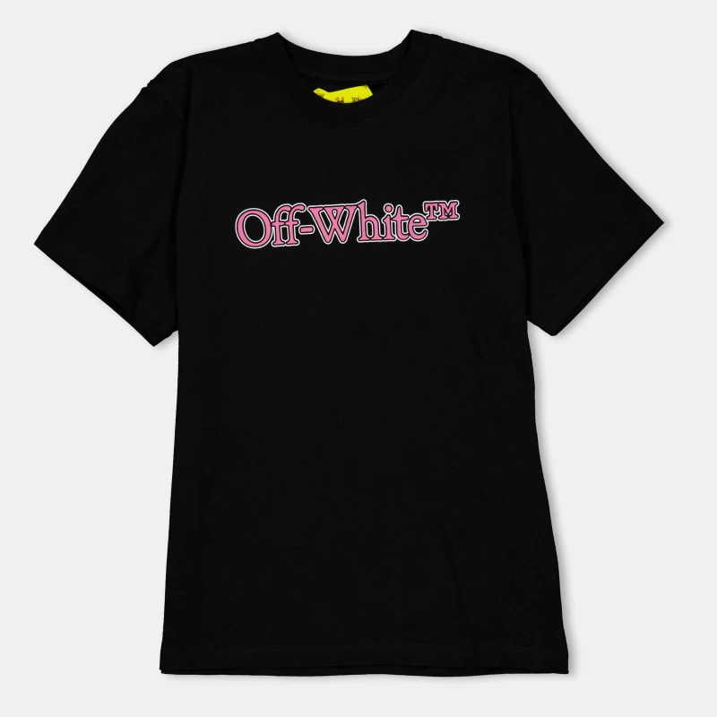 Image of Off White Kids Regular Fit T-Shirt Black/Fuchsia female 8Y