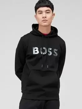 Image of BOSS Soody Mirror Overhead Hoodie - Black Size M Men