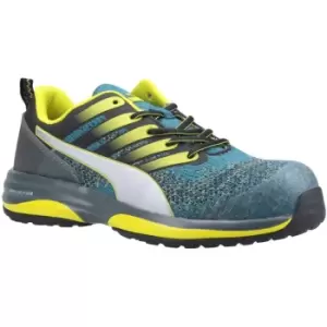 Image of Puma Safety Mens Charge Low Trainers (6.5 UK) (Blue/Lime Green/Grey)