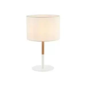 Image of Larissa Vretsia Table Lamp E14 Max 40W Iron, Wood, Fabric Matterial White Class On /Off Switch