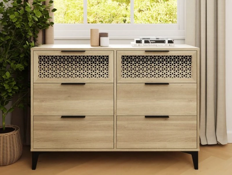 Image of GFW Ezra Oak 33 Drawer Chest of Drawers