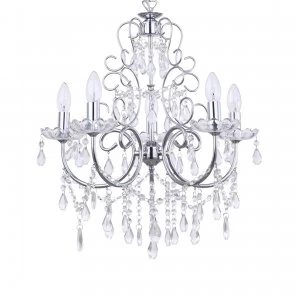 image of Litecraft Madonna Chrome Chandelier