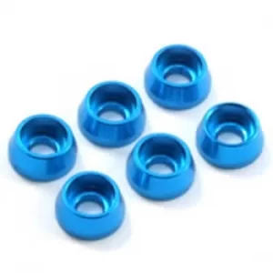 Image of Fastrax M3 Cap Washer Blue (6)