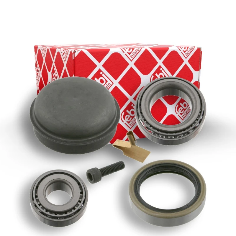 Image of FEBI BILSTEIN 05421 Wheel bearing kit with fastening/mounting material, Front Axle Right Wheel Bearing Kit (654)