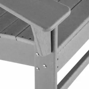 image of Tectake Garden Chair With Footrest And Weatherproof Side Table Grey