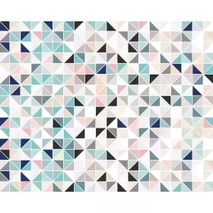 Image of Origin Murals Geometry Blush & Jade - 3.5m x 2.8m