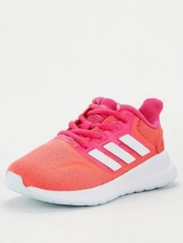 Image of Adidas Runfalcon Junior Trainers - Red