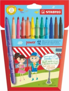 image of Stabilo Power Extra Long Lasting Felt Pens PK12