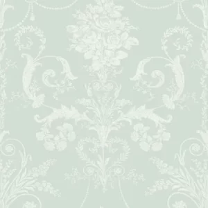 Laura Ashley Josette Duck Egg Wallpaper