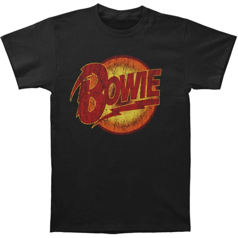 Image of David Bowie David Bowie Men Diamond Dogs Vintage Logo T-Shirt in Black Size: 2X-large Black XXL Male 5063238449985