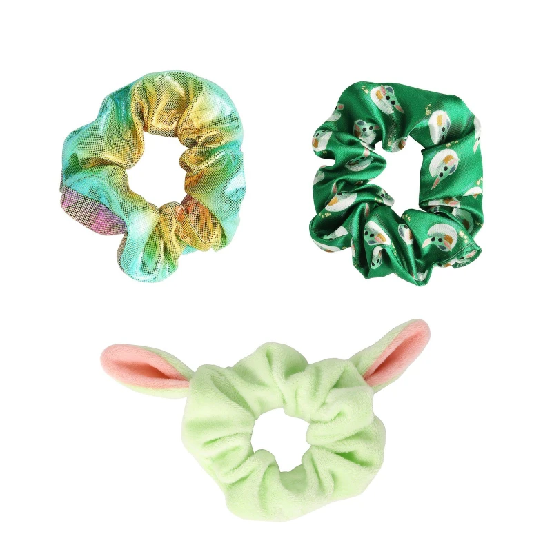 Image of Character 3 Pack Scrunchies - Green Green One Size