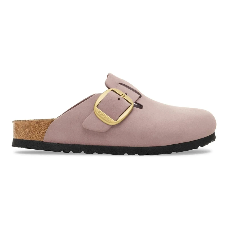 Image of Birkenstock Womens chunky buckle nubuck leather sandals Birkenstock Boston Violet Female 36 Etroit