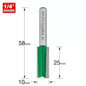 Image of Trend CRAFTPRO Two Flute Straight Router Cutter 10mm 25mm 1/4"