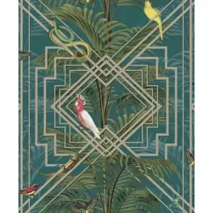 Image of Holden Congo Teal Wallpaper