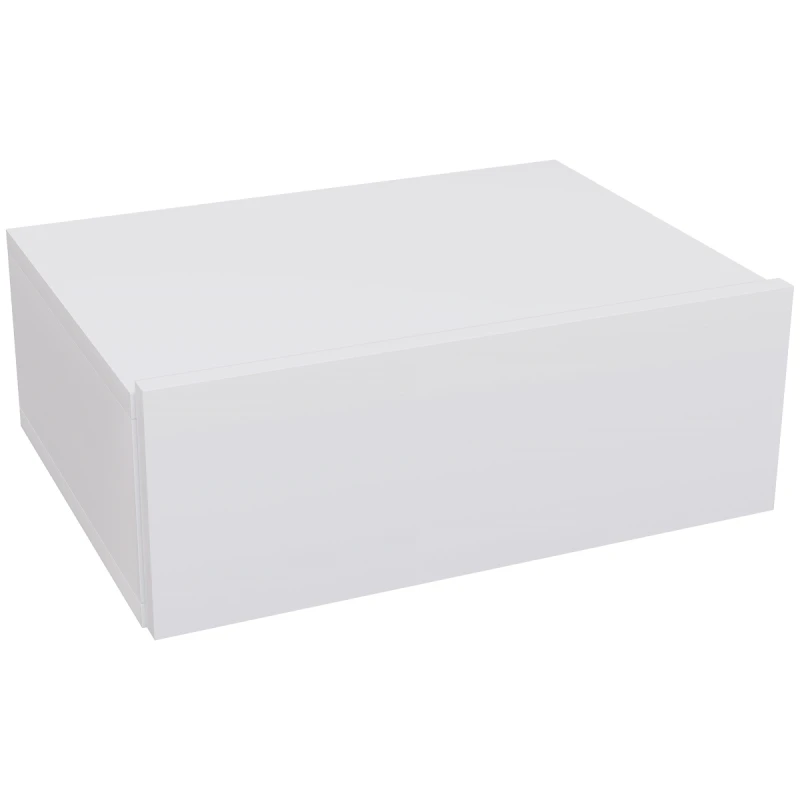 Image of HOMCOM Floating Bedside Table, Wall-Mounted Side Table for Bedroom, White 831-481V01WT