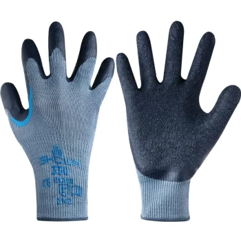 Image of Latex Coated Grip Gloves, Grey/Black, Size 9 - Showa