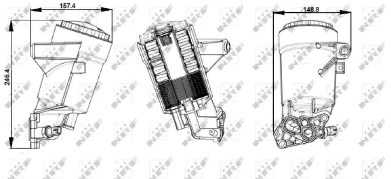 Image of NRF 31292 Oil Cooler with filter, with oil cooler Aluminium Oil Cooler,engine oil (469)
