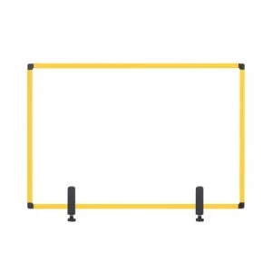 image of Bi-Office Protector Board W/Clamps Yellow Alu Frm 900x600