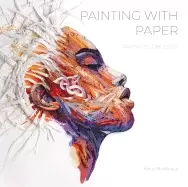 Image of painting with paper paper on the edge