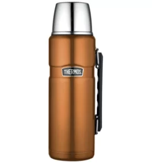 image of Genuine Thermos Brand Stainless Steel King Flask, 1.2L, Copper