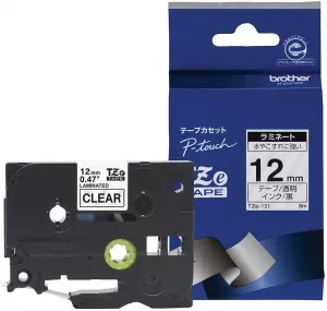 Image of Brother TZ-131 Original P-touch Black on Clear Tape 12mm x 8m