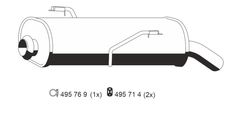 Image of Rear silencer ERNST 505000