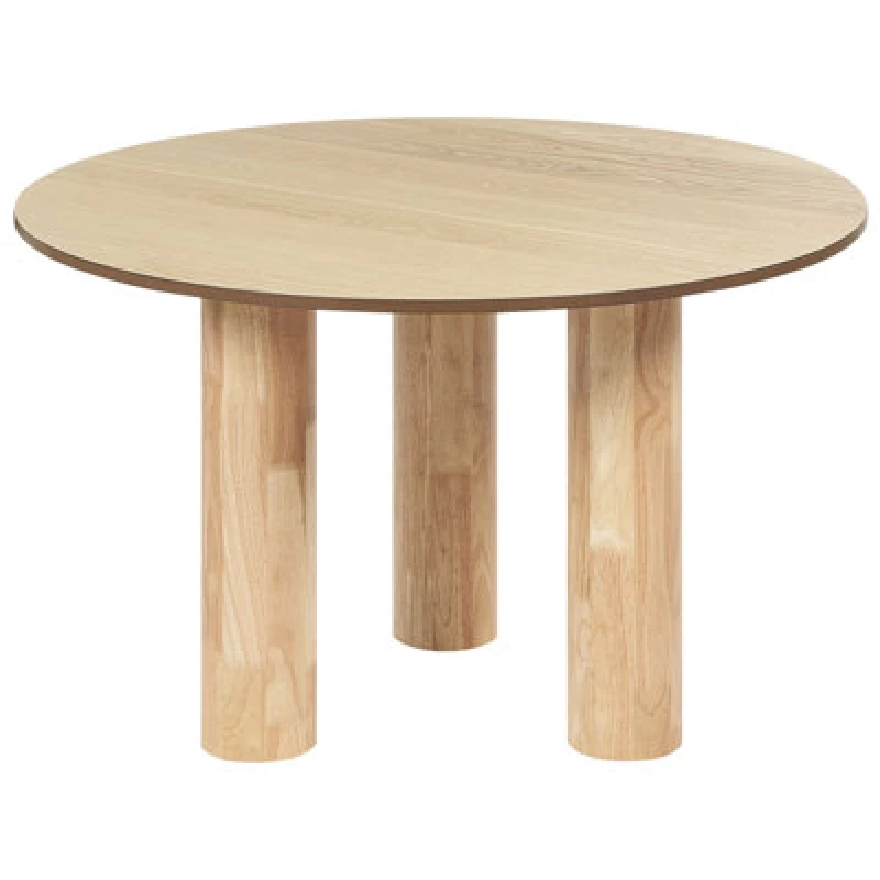 Image of Beliani Dining Table Orin Light Ash Wood 120 Cm 120 Cm