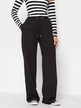 image of Long Tall Sally Black Wide Leg Jogger 34", Black, Size 10, Length 34, Women