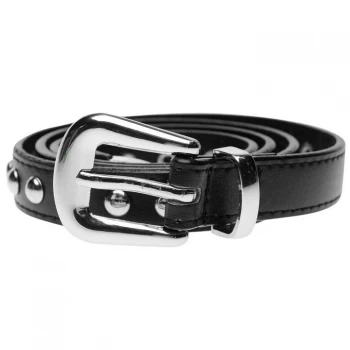 image of Firetrap Skinny Stud Belt Ladies - Black