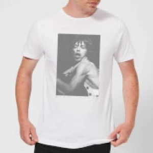 Image of Rolling Stones Mick BW2 Mens T-Shirt - White - 3XL