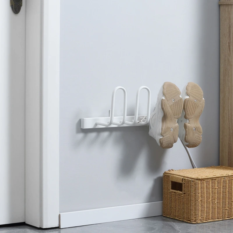 Image of HOMCOM HOMCOM 2 Pairs Electric Shoe Dryer Wall Mounted Shoe Warmers in White White One Size Unisex 5056602902018
