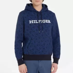 Image of Tommy Hilfiger Mens AOP Monogram Hoodie - Desert Sky - M
