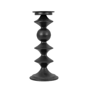 Image of Tayport Pillar Holder Black 33.5cm Black