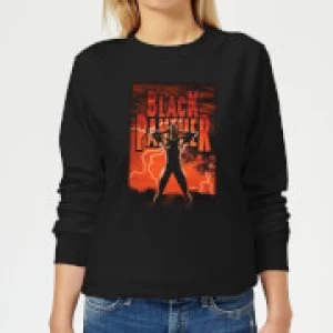 Image of Marvel Universe Wakanda Lightning Womens Sweatshirt - Black - M