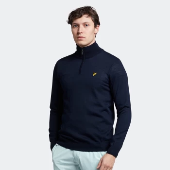 Image of Mens Golf Stretch Midlayer - Navy - L