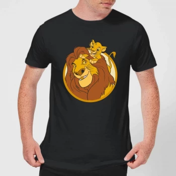 Image of Disney Mufasa & Simba Mens T-Shirt - Black - 3XL - Black