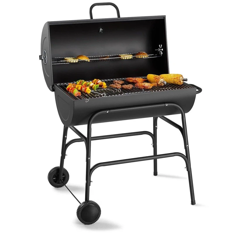 Image of VonHaus XL Barrel Charcoal BBQ Black unisex One Size