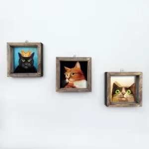 Image of UKZM024 Multicolor Decorative Framed MDF Painting (3 Pieces)