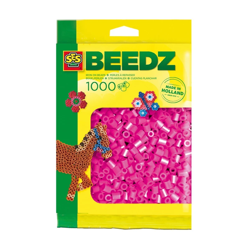 Image of SES Creative Iron on beads 1000 neon pink Multi unisex One Size