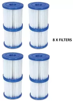 Image of 8 x Type I / Type 1 Bestway Pool Filter Cartridge (8x9cm)