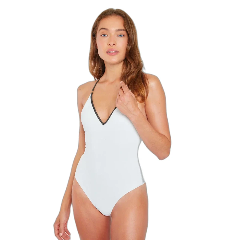 Image of banana moon Womens 1 Piece swimsuit Banana Moon Alkira Salamina Blanc Female S