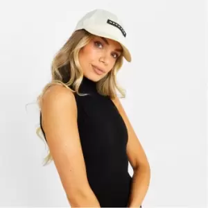 Image of Mennace Quilted Badge Detail Baseball Cap - Nude