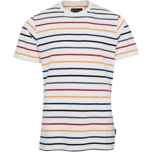 Image of Barbour Mens Summer Stripe Tee Ecru Large