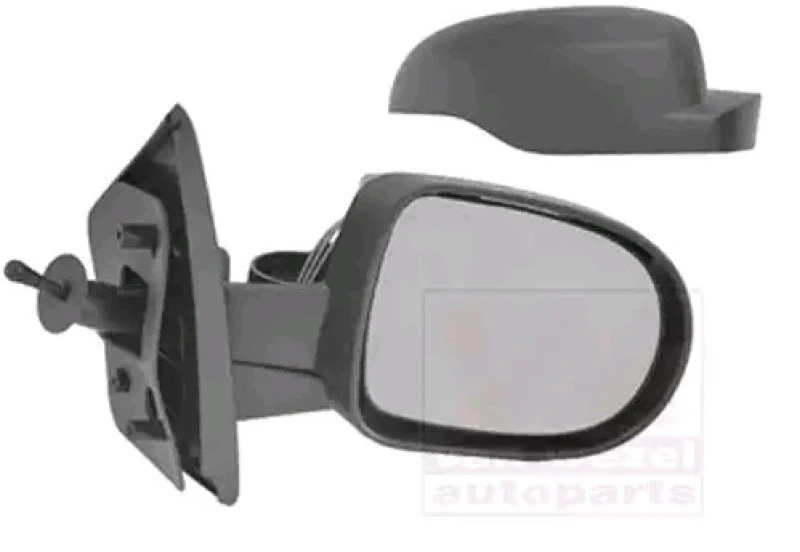 Image of VAN WEZEL 4372804 Wing mirror * HAGUS * Right, black, Control: cable pull, Rough Outside Mirror (50)
